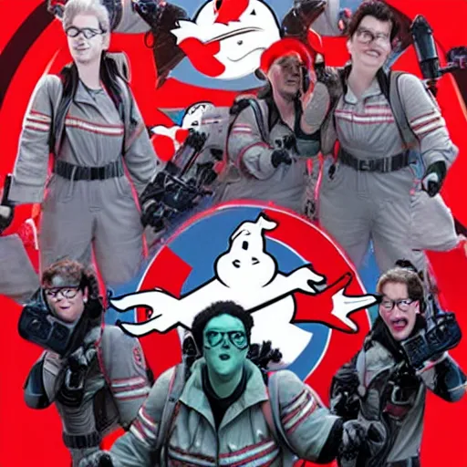 Image similar to ghostbusters as ultra detailed cyborgs