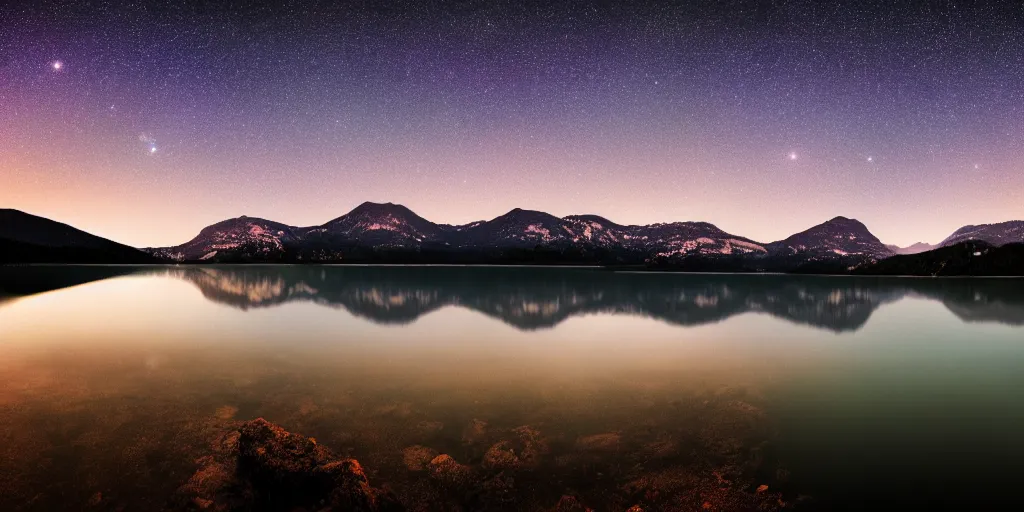 Phone wallpaper HD - A beautiful night in the lake