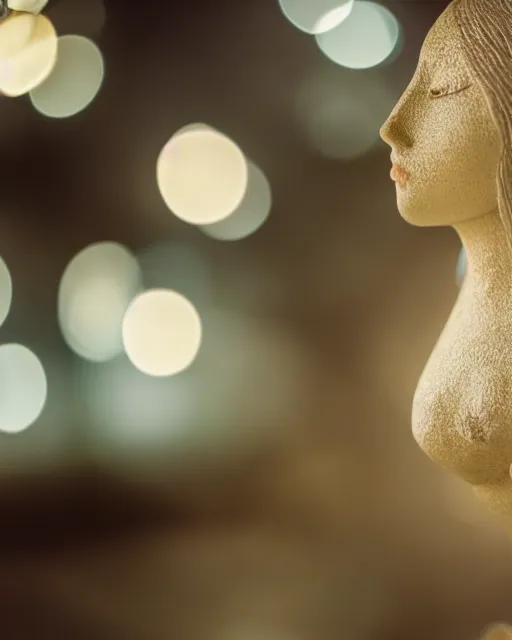 Image similar to japanese aphrodite, diffuse lighting, bokeh, soft focus