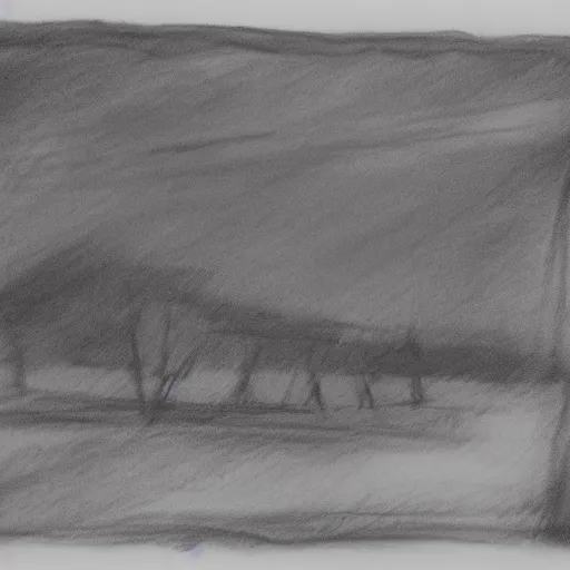 Prompt: charcoal sketch of no mans land
