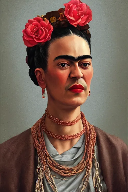 portrait of frida kahlo wearing hipster clothes, | Stable Diffusion ...