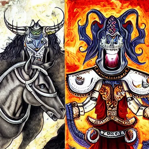 Prompt: four horsemen of the apocalypse