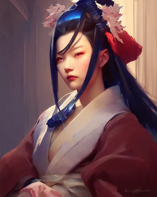 Image similar to onmyoji portrait, fine details. night setting. realistic shaded lighting poster by craig mullism, artgerm, jeremy lipkin and michael garmash, unreal engine, radiant light, detailed and intricate environment, digital art