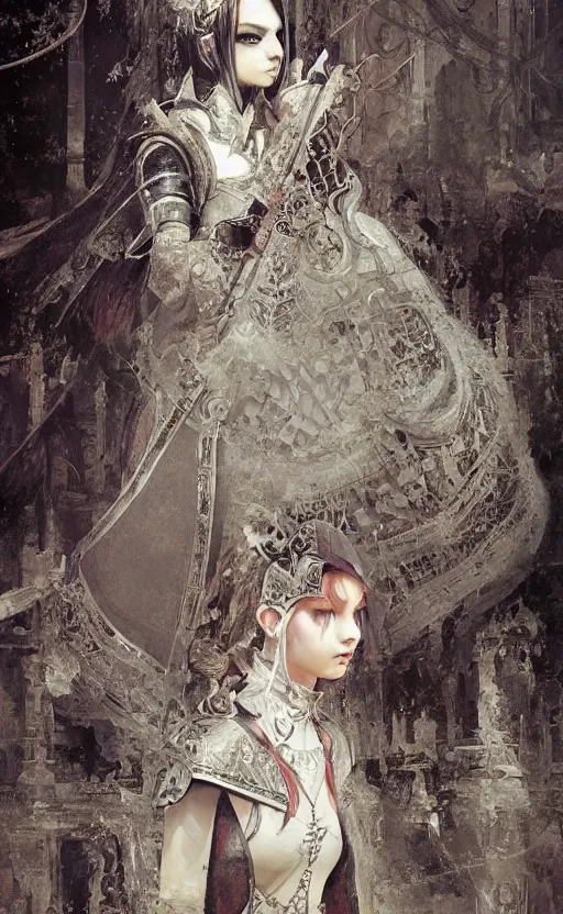 Image similar to imperial princess knight ( ( ( gothic ) ) ) girl. intricate, centered, amazing composition, by ruan jia, marc simonetti, by robert hubert, by zhang kechun, illustration