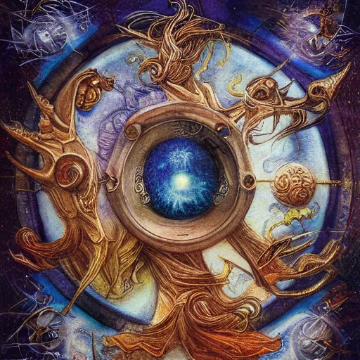 Image similar to detailed and sharp aquarius artistic zodiac artwork, mystic style, detailed, 8 k, detailed, symmetrical, by brian froud