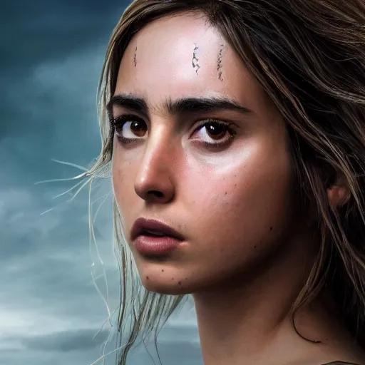 Image similar to Ana de Armas as amazon warrior hyper realistic 4K quality