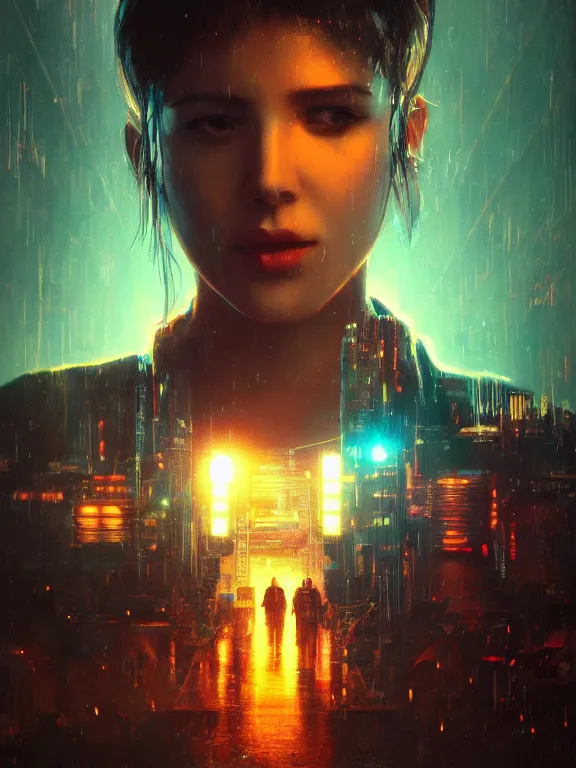 Prompt: portrait art of 8k ultra realistic retro , lens flare, atmosphere, glow, detailed,intricate,blade runner, cybernetic, full of colour, cinematic lighting, trending on artstation, 4k, hyperrealistic, focused, extreme details,unreal engine 5, cinematic, masterpiece, art by ayami kojima