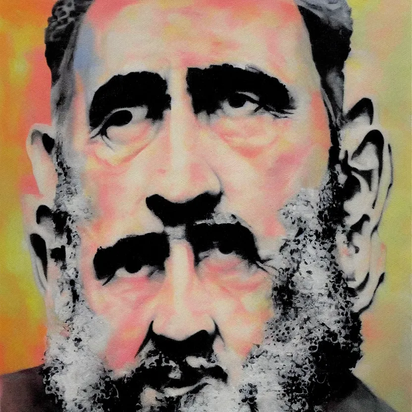 Image similar to cubic painting fidel castro