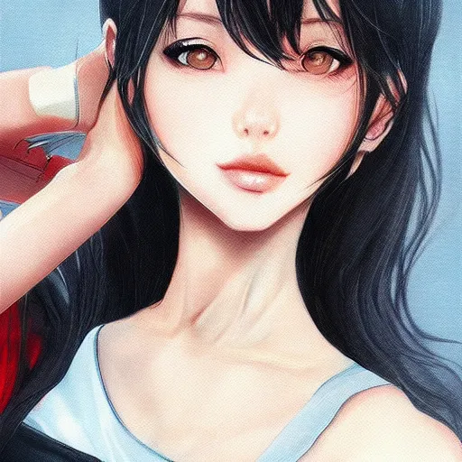 Image similar to Yuli Ban, trending on Pixiv, drawn by Artgerm