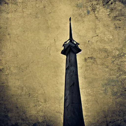 Prompt: distant abandoned spire