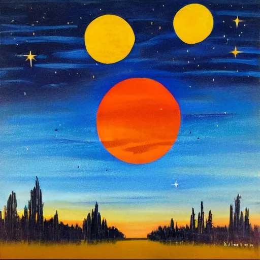 Image similar to night on the sun by richard hargreaves