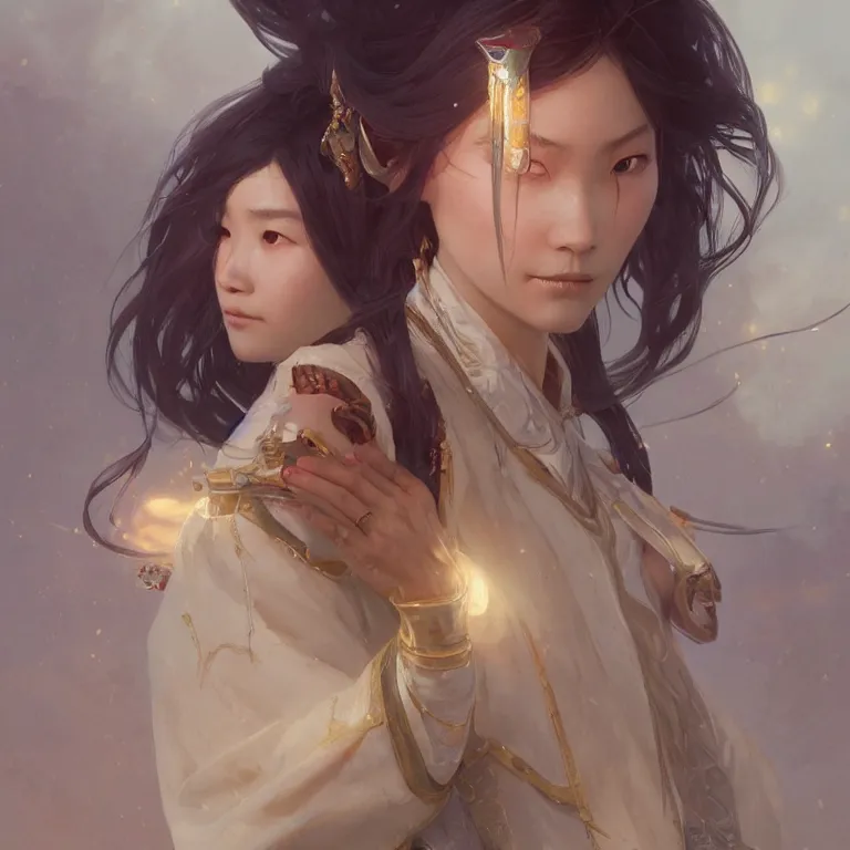 Image similar to beruseruku light asian princess, d & d, fantasy, portrait, highly detailed, digital painting, artstation, concept art, sharp focus, illustration, art by greg rutkowski and alphonse mucha