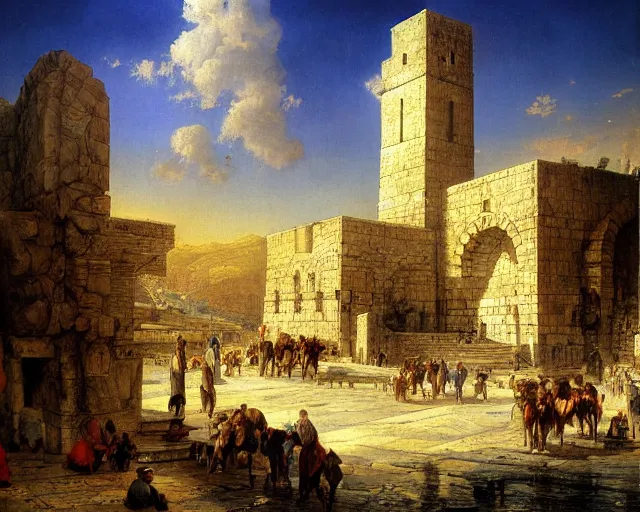 Image similar to vision of jerusalem by adolf hiremy hirschl