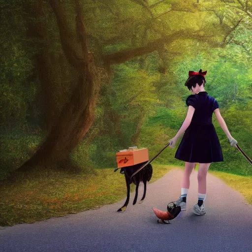 Image similar to kiki's delivery service real life photograph, 4k, high detail