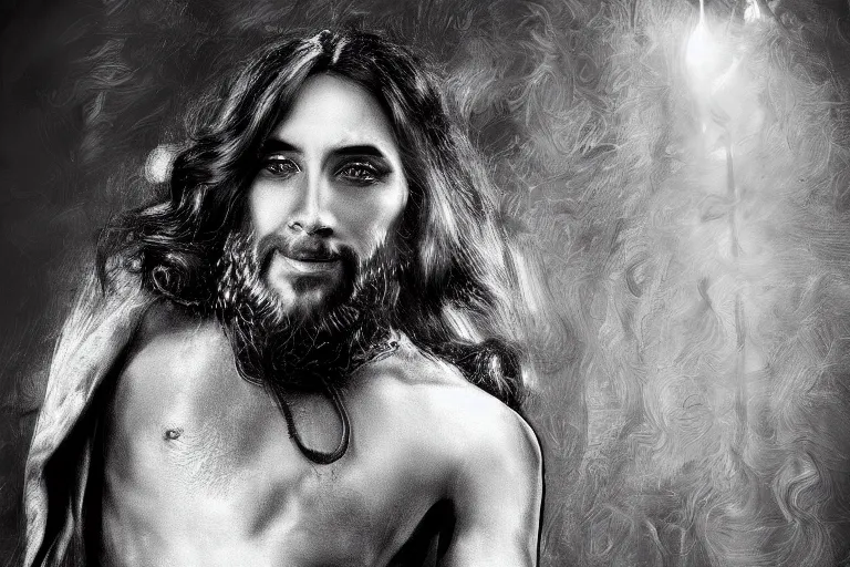 Prompt: picture of Jesus in a drag show., digital art, 8k, UHD, trending on artstation