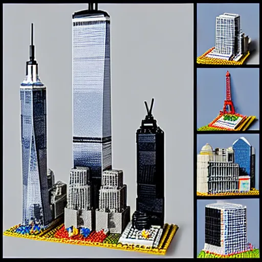 Image similar to world trade center lego set