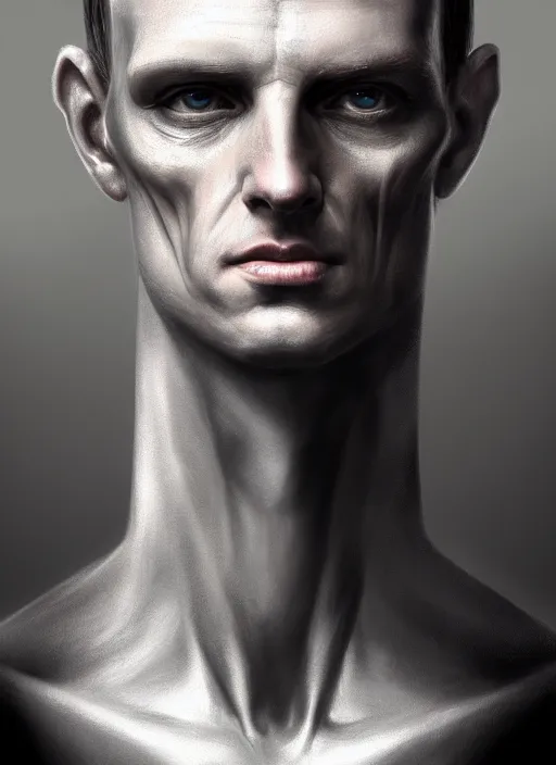 Prompt: mark zukerberg as male android!!!, pale, lifeless, portrait, intricate, elegant, highly detailed, digital painting, artstation, concept art, wallpaper, smooth, sharp focus, illustration, art by h. r. giger and artgerm and greg rutkowski and alphonse mucha