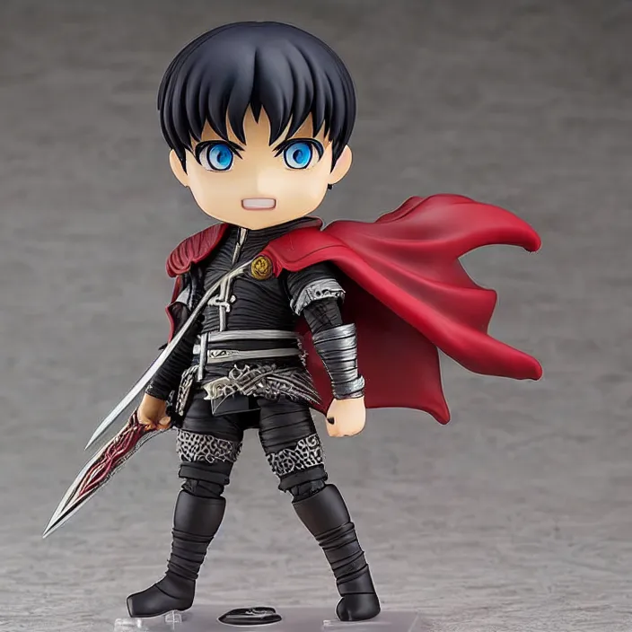 Prompt: Guts from Berserk, An anime Nendoroid of Guts from Berserk, figurine, detailed product photo
