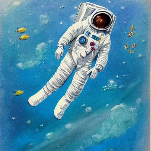 Prompt: An astronaut in the ocean, detailed