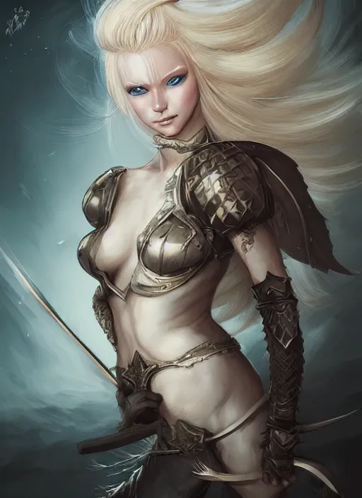 Image similar to blonde combat fairy venizian era, dark fantasy, extremely detailed, sharp focus, portrait, smooth, digital illustration, by rossdraws, frank franzzeta