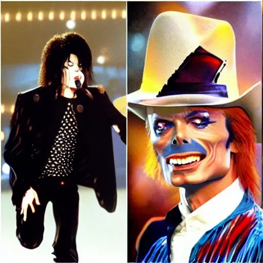 David Bowie as Michael Jackson Stable Diffusion