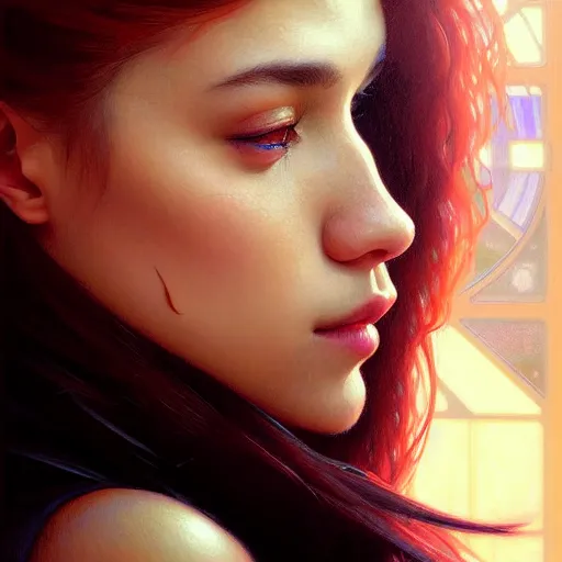 Prompt: portrait of jossi of blackpink, highly detailed, digital painting, smooth, sharp focus, illustration, ultra realistic, 8 k, strong and powerful confident art by artgerm and greg rutkowski and alphonse mucha