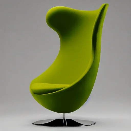 Image similar to an armchair that looks like an avocado