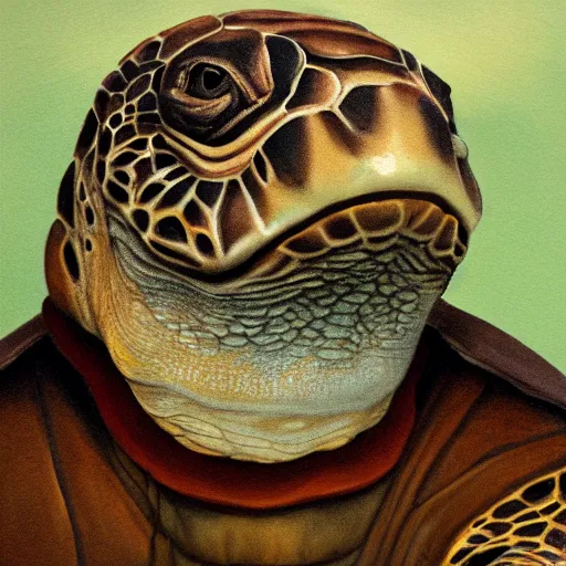 Image similar to portrait of mitch mcconnell as a turtle, martha greta kempton