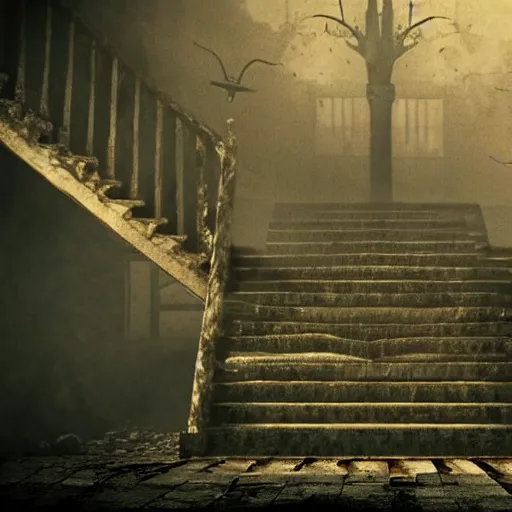 Image similar to stairway to hell, 4 k, horror, demons,