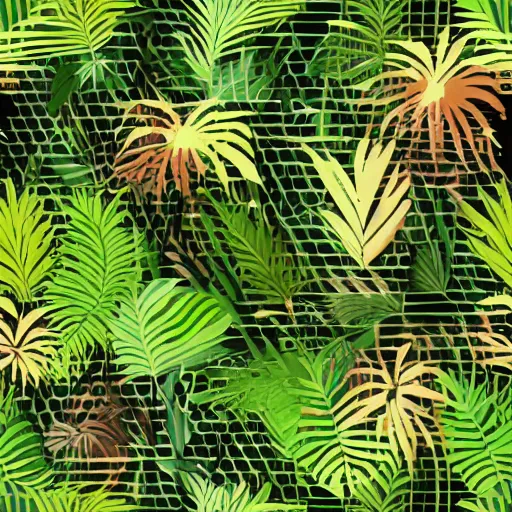 Prompt: jungle seamless texture