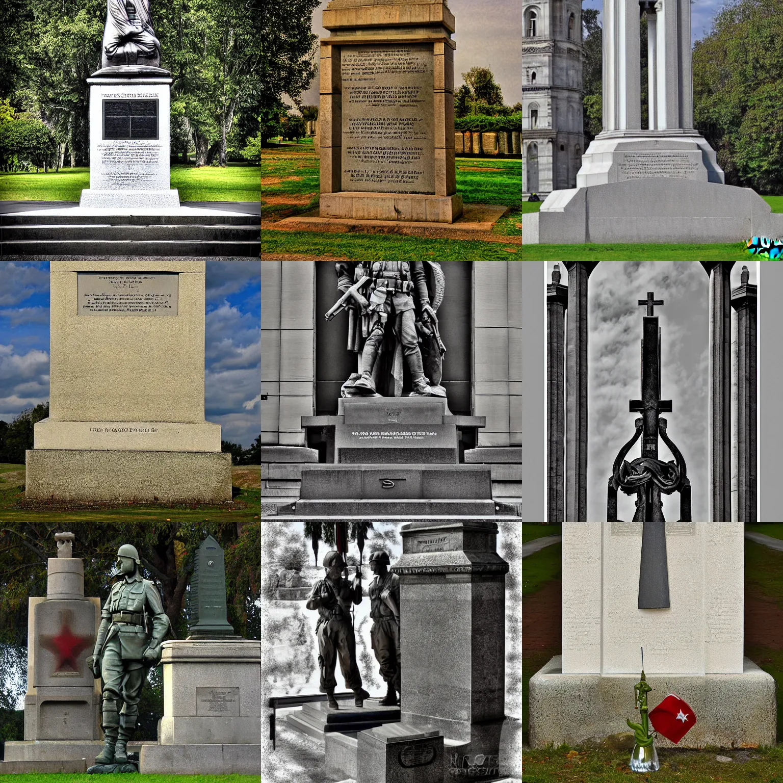 Prompt: war memorial by thomas bourgeois