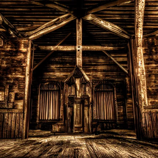 Image similar to cronenbergian creature, southern gothic, inside of an old wooden church in louisiana, dark and intricate photograph