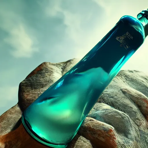 Image similar to a magical bottle, octane render, 4k, beautiful, cinematic