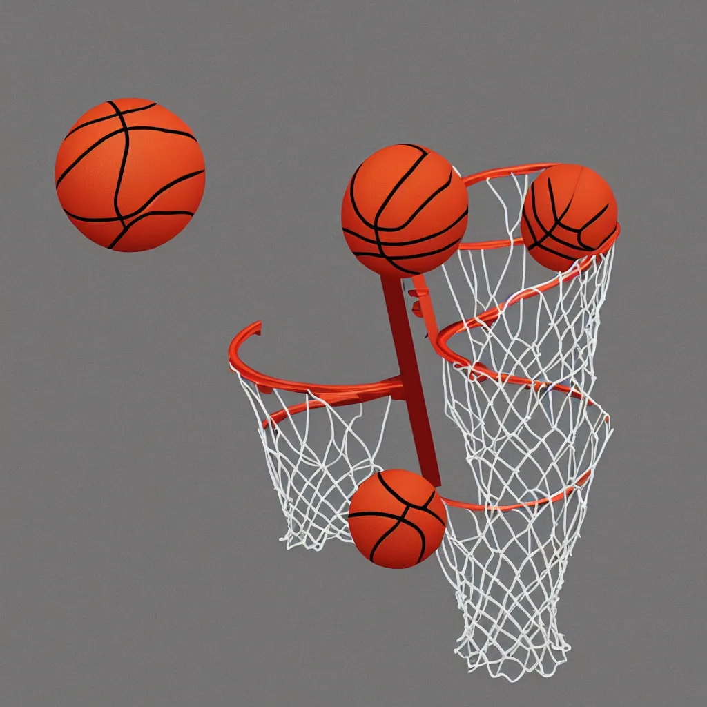 Prompt: a basketball in the shape of a cube