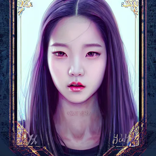 Image similar to a painting of jisoo of blackpink in the style of donato giancola, and in the style of charlie bowater, and in the style of jules ferdinand jacquemart, symmetry, smooth, sharp focus, semi - realism, photo realistic, dynamic lighting, artstation, poster, volumetric lighting, very detailed face, intricate complexity, 8 k, award winning