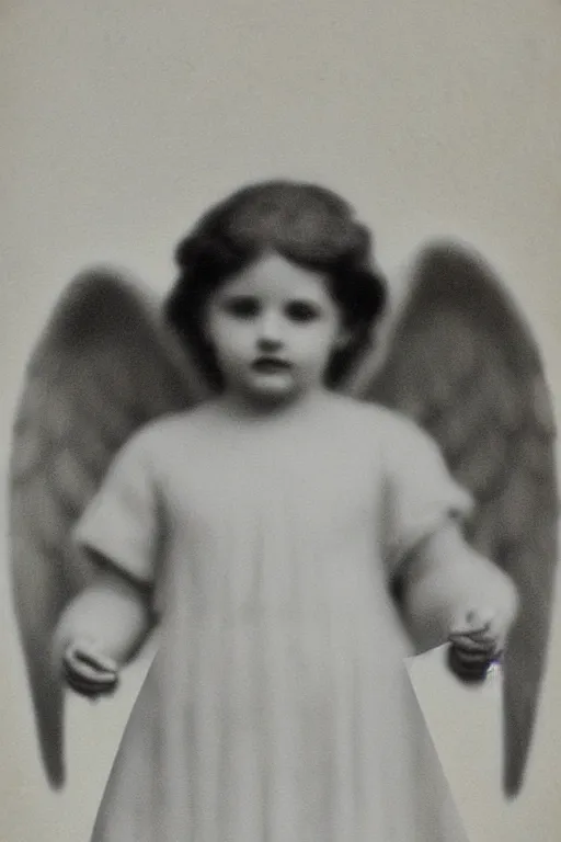 Prompt: old realistic photo of an angel, photograph, early 1 9 0 0's, black and whitehighly detailed, matte, sharp focus, smooth, sharp focus, illustration