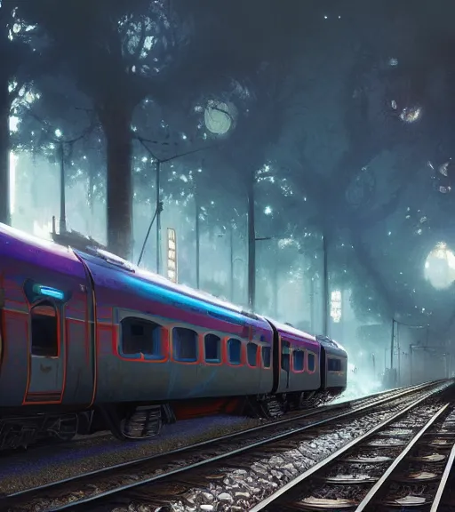 Prompt: highly detailed train in gta v, stephen bliss, unreal engine, fantasy art by greg rutkowski, loish, rhads, ferdinand knab, makoto shinkai and lois van baarle, ilya kuvshinov, rossdraws, tom bagshaw, global illumination, radiant light, detailed and intricate environment