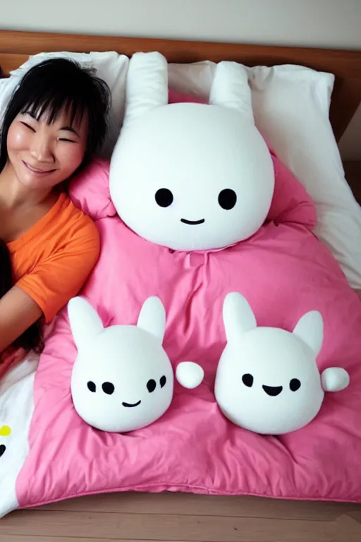 Image similar to molang and piu piu in bed