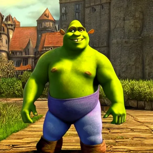 Image similar to Shrek in the Normandy landing