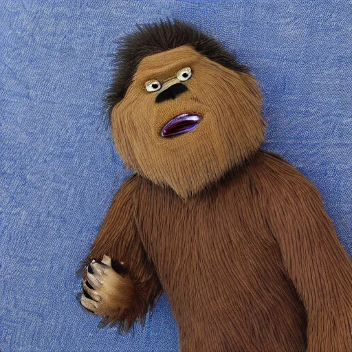 Prompt: stuffed animal sasquatch, high detail, realistic, 4 k,