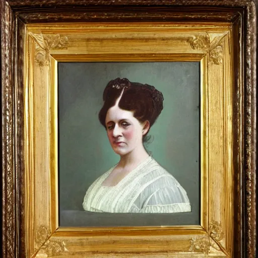 Image similar to portrait of victorian lady, impressionis