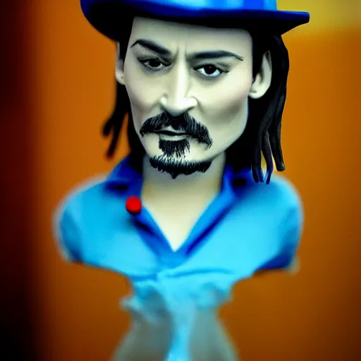 Prompt: plasticine johnny depp