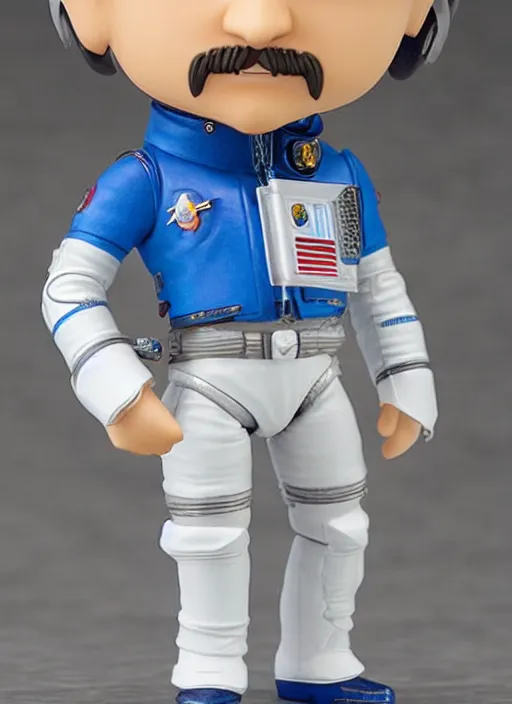 Image similar to richard garriott, a nendoroid of richard garriott astronaut figurine, realistic face, detailed product photo