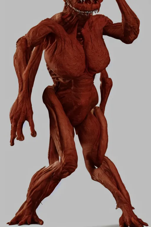 Image similar to thing from movie thing, flesh realistic shapeless transform