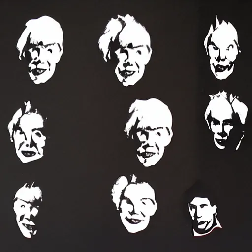 Prompt: володимир олександрович зеленськии. face like in his photographs. intricate sticker design by andy warhol