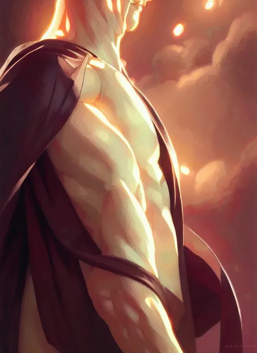 Prompt: ultra realistic illustration, handsome saitama. cape, intricate, elegant, highly detailed, digital painting, artstation, concept art, smooth, sharp focus, illustration, art by artgerm and greg rutkowski and alphonse mucha and wlop