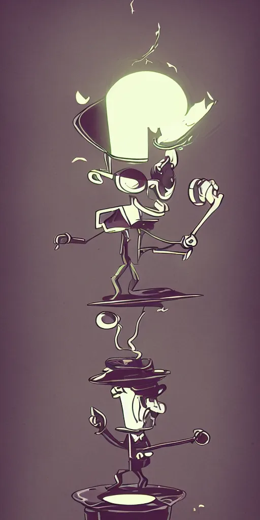 Prompt: nikola tesla as a cuphead boss on a level in the cuhpead style, smooth, cinematic perspective, smooth, artstation, behance, deviantart