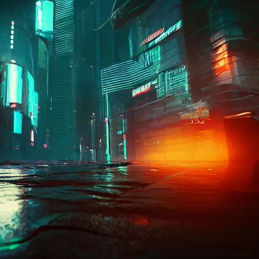 Prompt: cyberpunk cat, ethereal lights, unreal engine