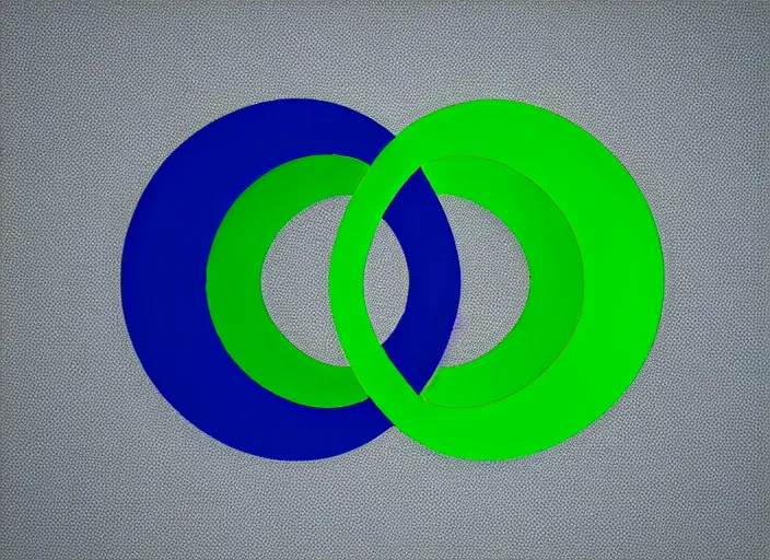 Image similar to A green and blue yin-yang logo