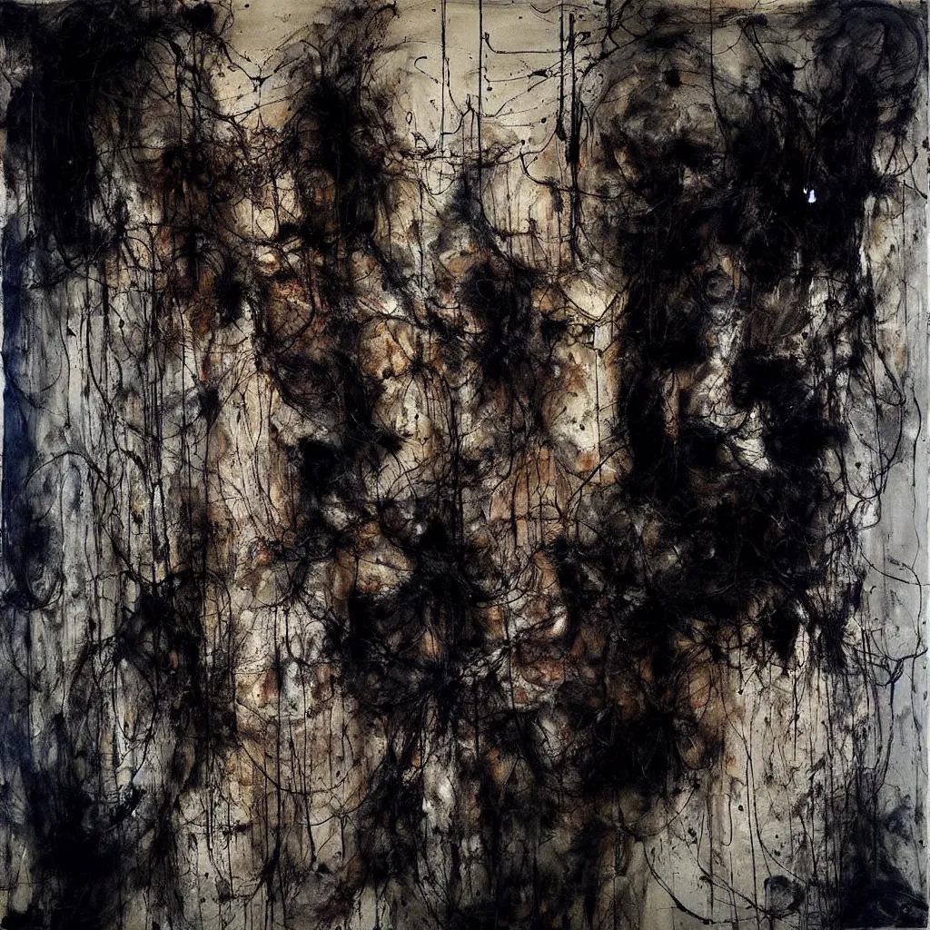 Prompt: A mixed media art of a beautiful abstract scene. The colors are very soft and muted, and the overall effect is one of serenity and peace. The composition is well balanced, and the brushwork is delicate and precise. By Nicola Samori, terrifying, lines